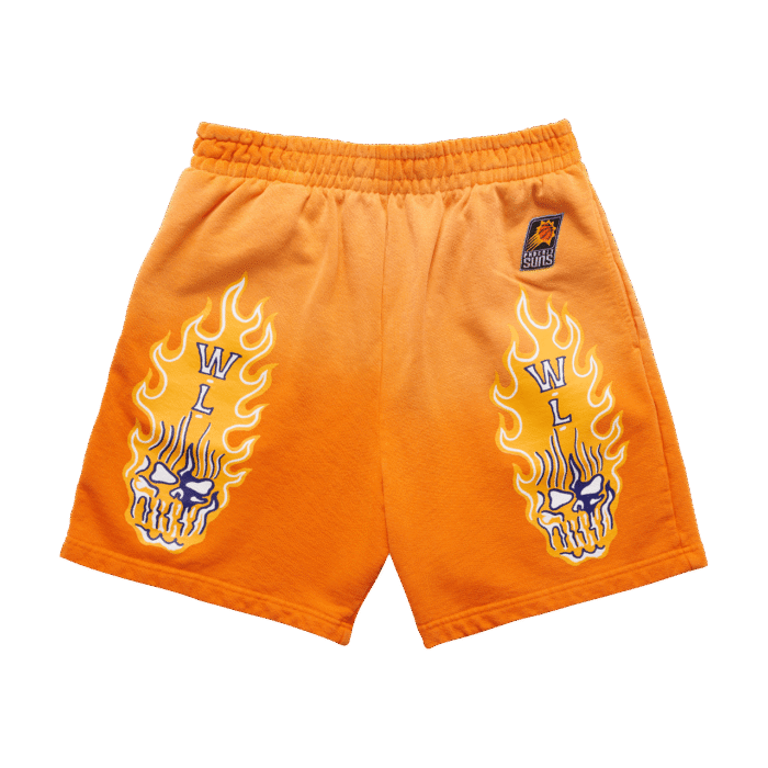 Warren Lotas Phoenix Suns Flaming Skull Shorts